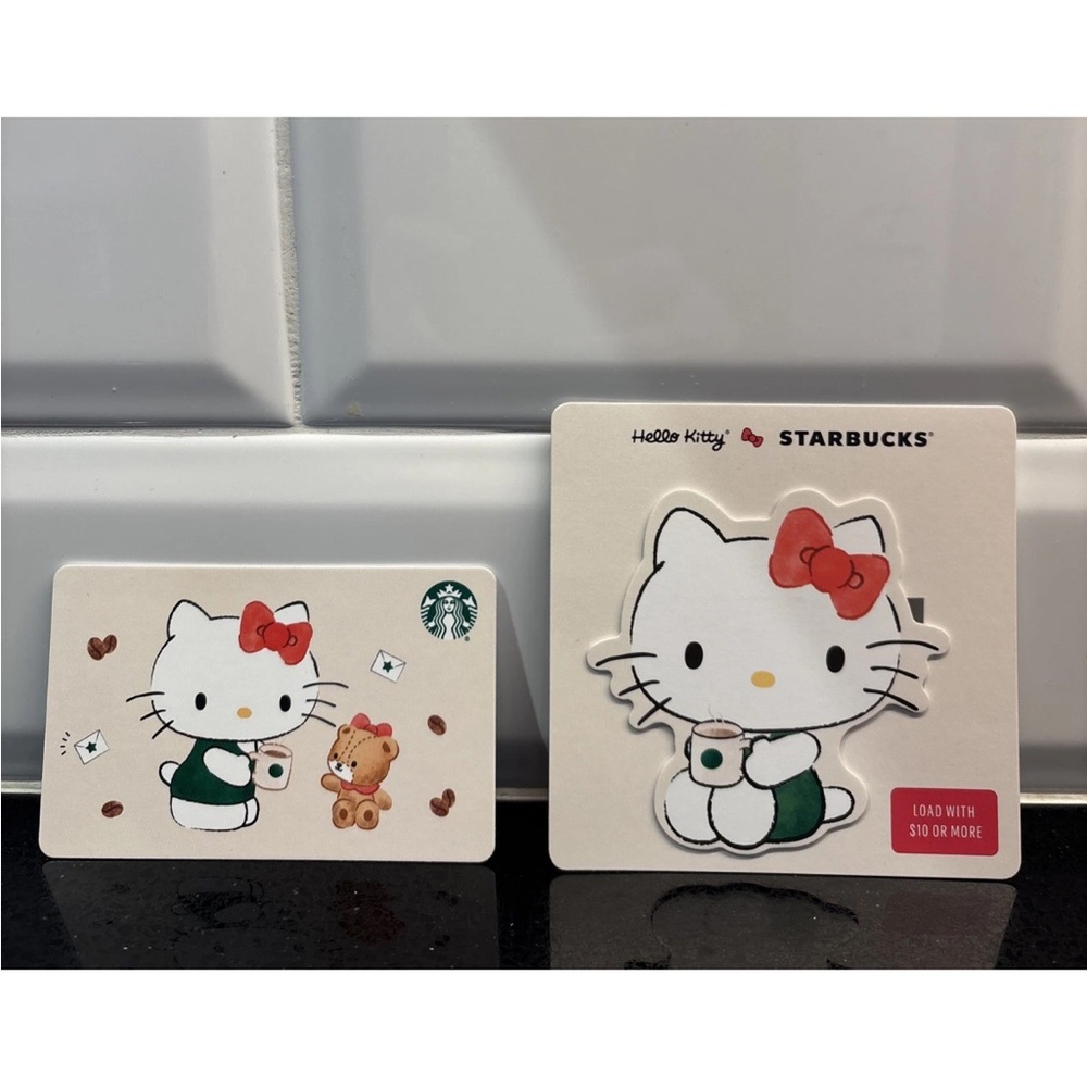 2 NEW Starbucks Hello Kitty Gift Cards - Released 11/6/25